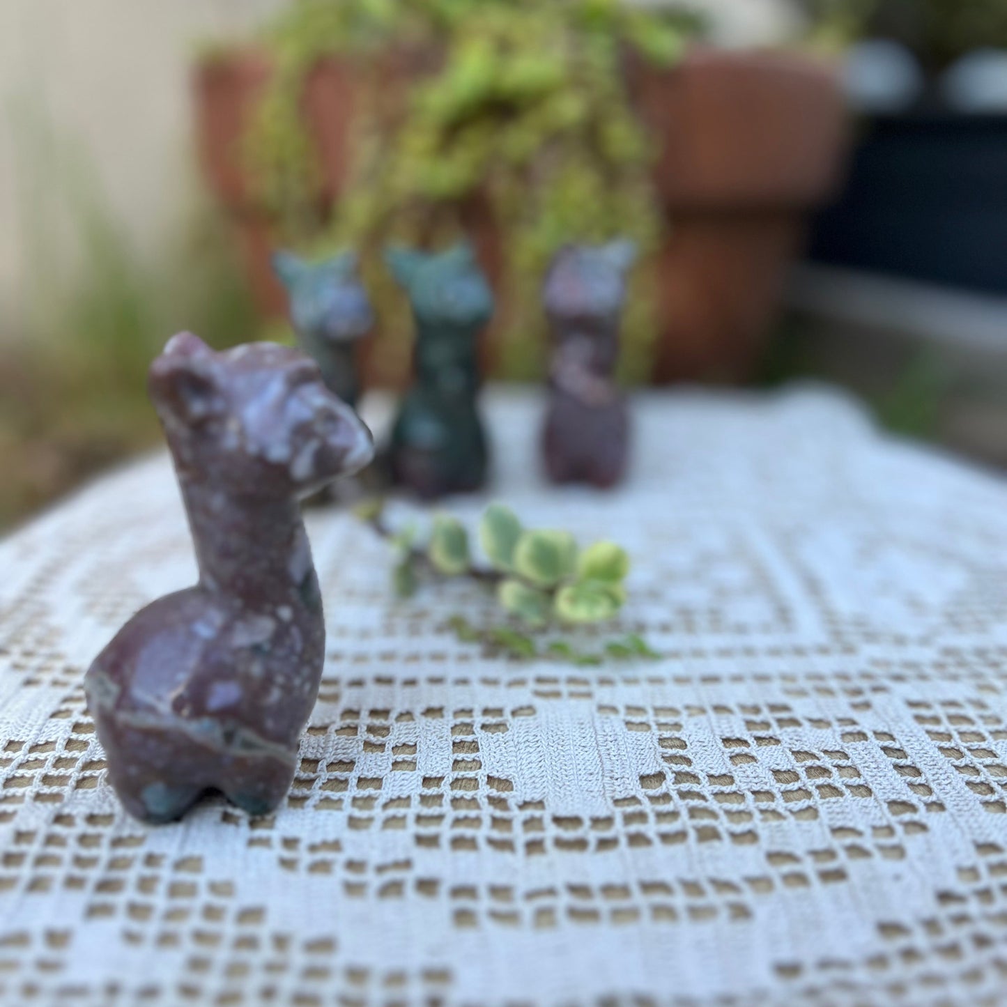 Ocean Jasper Lama carving