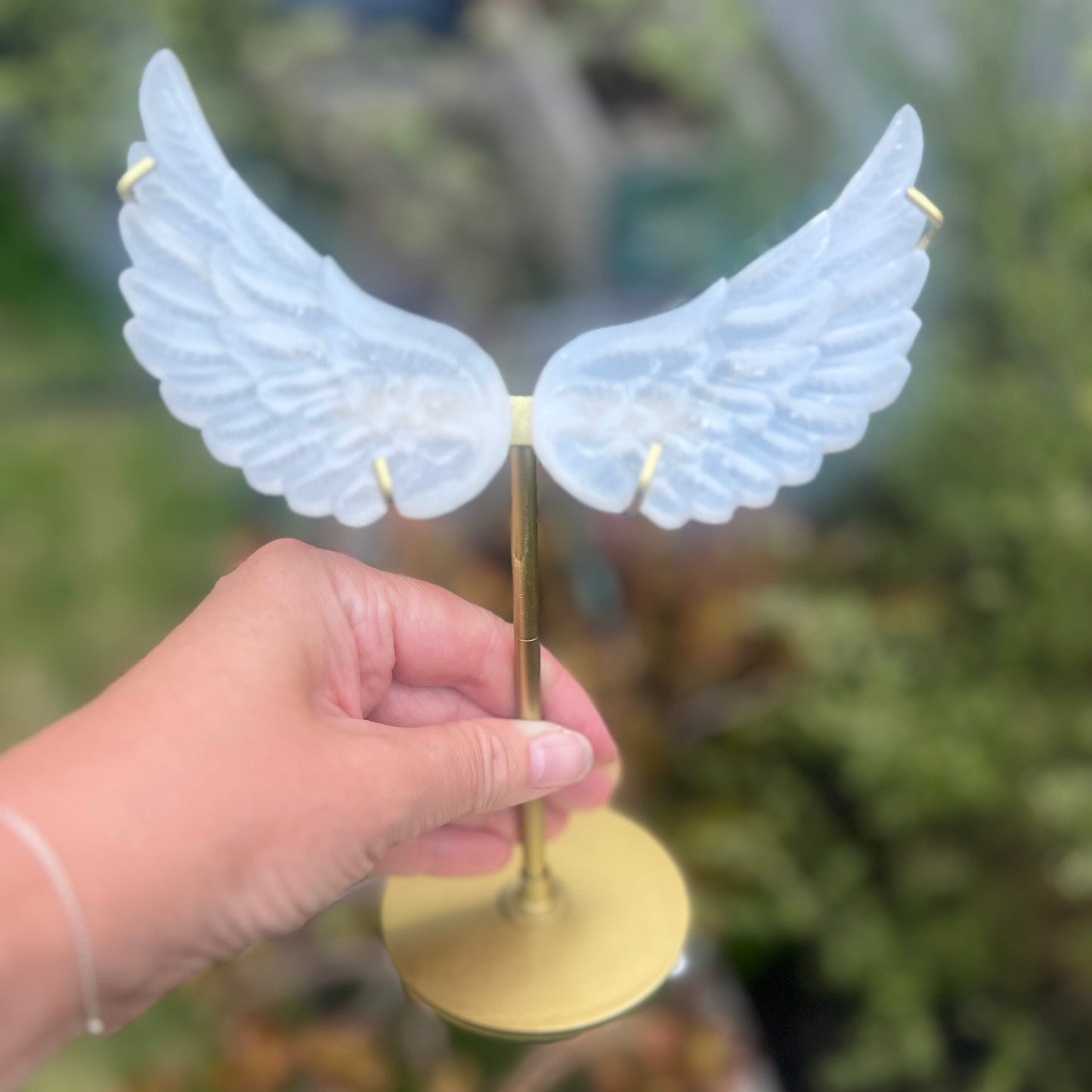 Selenite Angel Wings