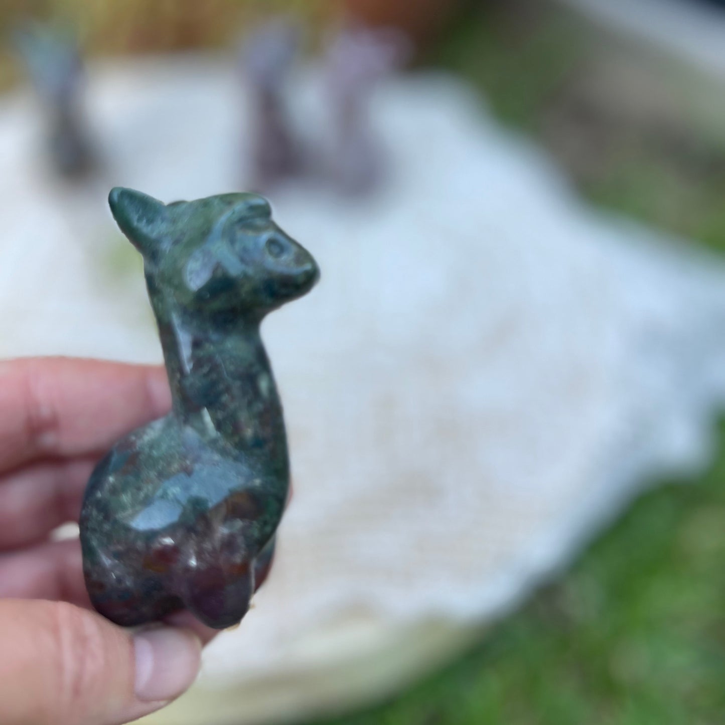 Ocean Jasper Lama carving