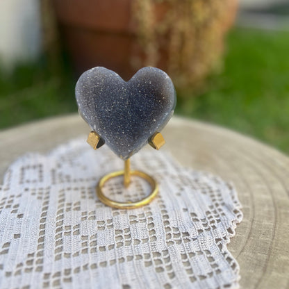 Druzy Agate Heart