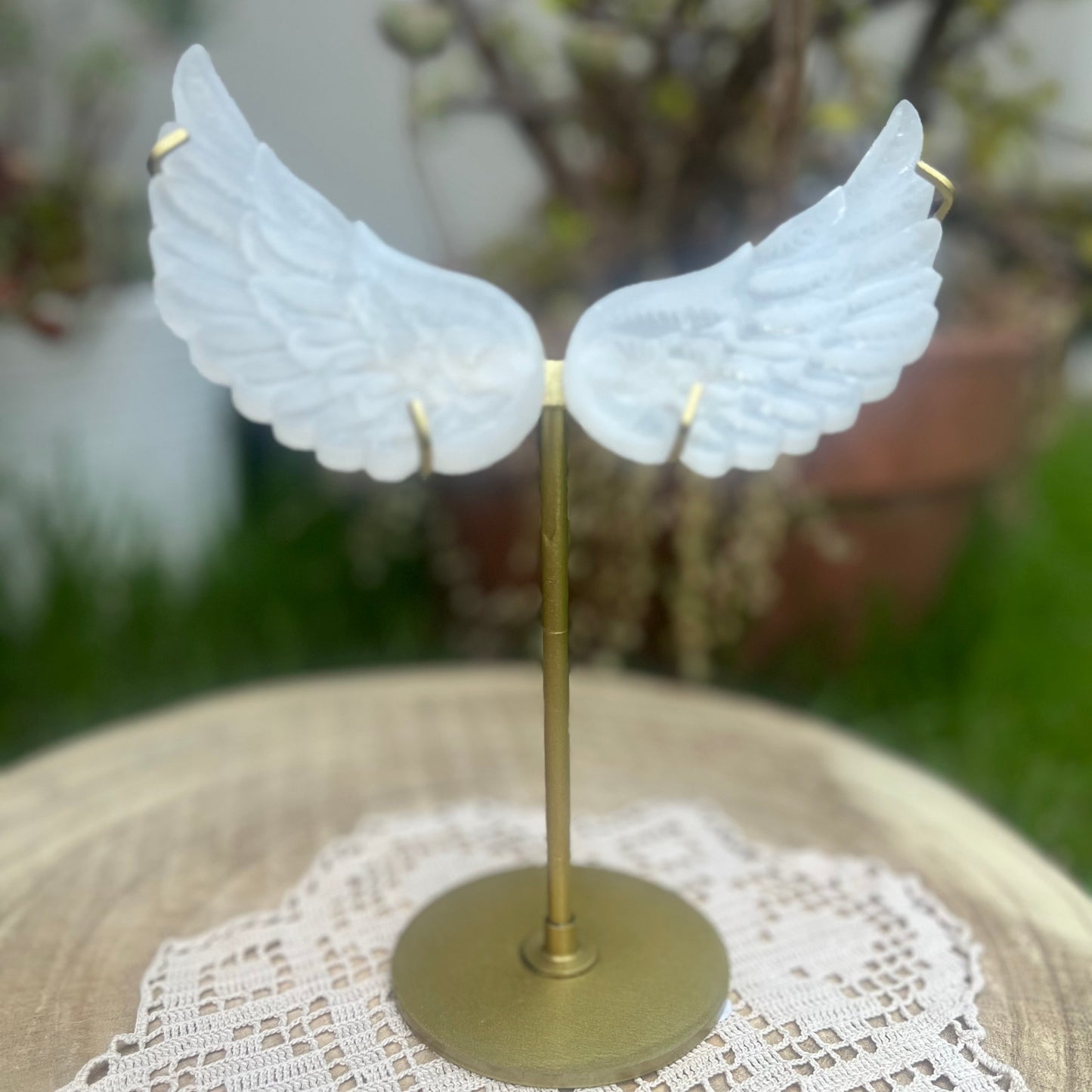 Selenite Angel Wings