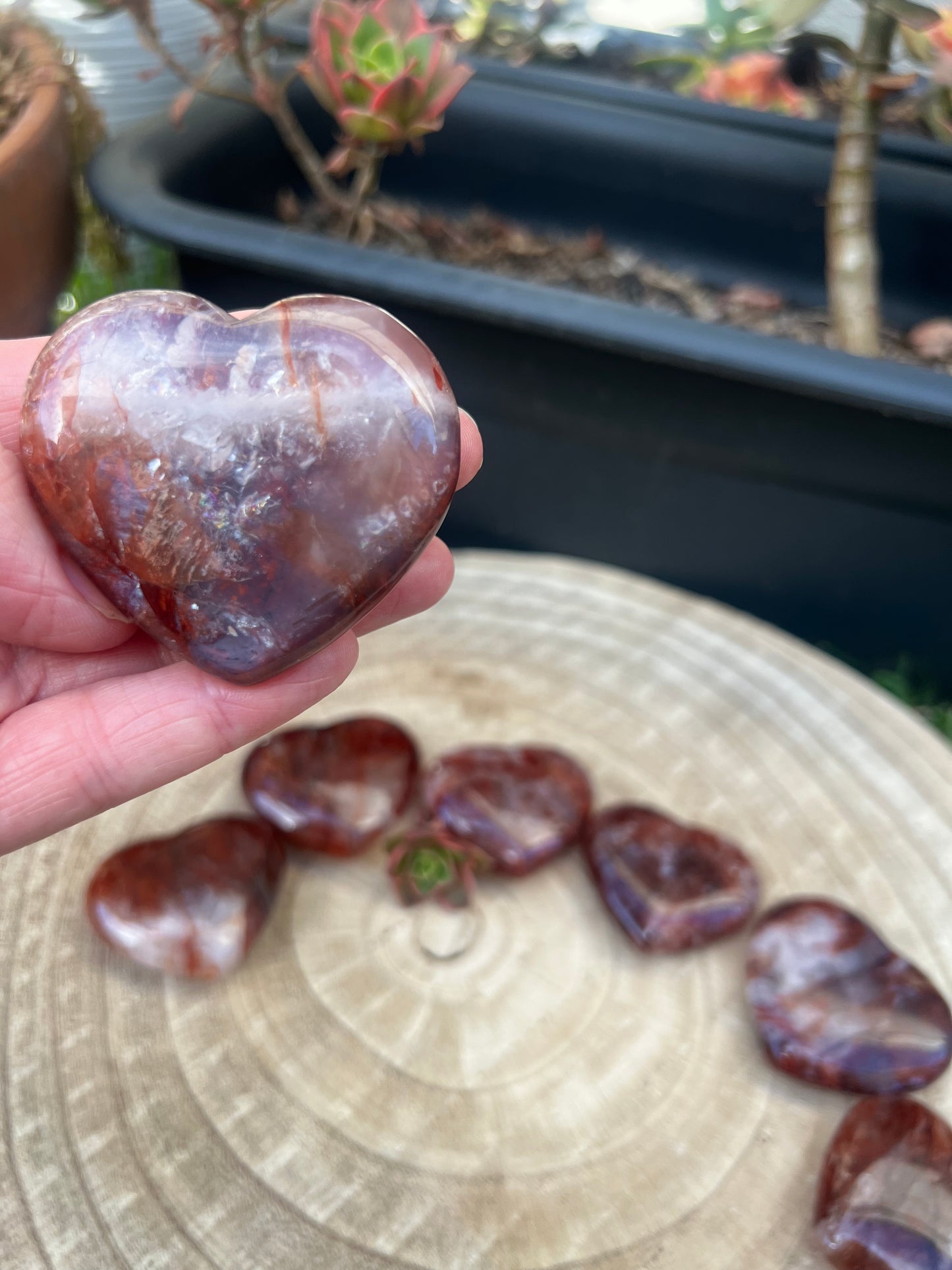 Fire Quartz hearts