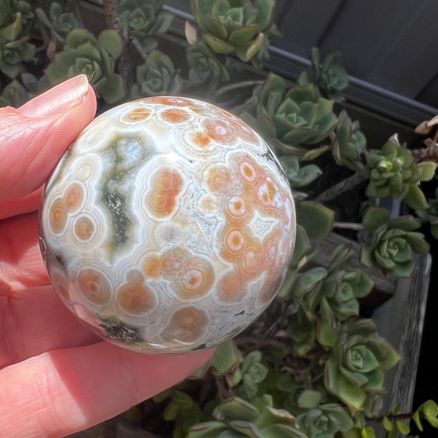 8th Vein Ocean Jasper sphere