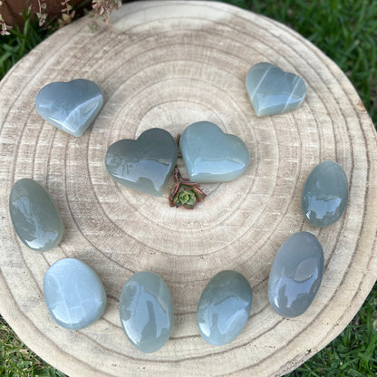 Green moonstone Heart