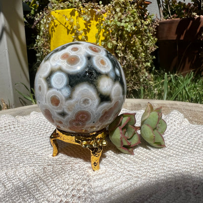 8th Vein Ocean Jasper sphere