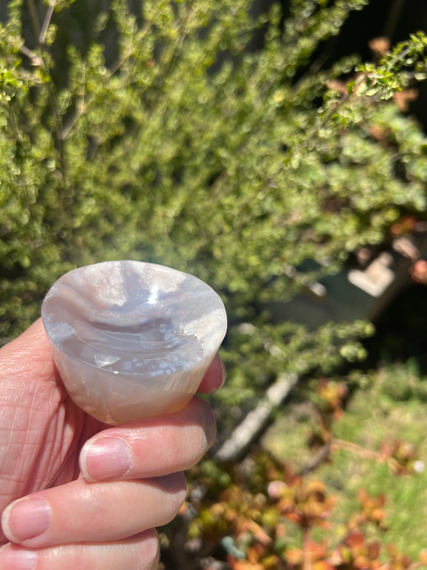 Flower Agate trinket bowl