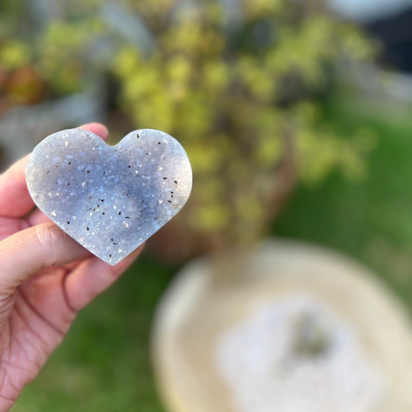 Druzy Agate Heart