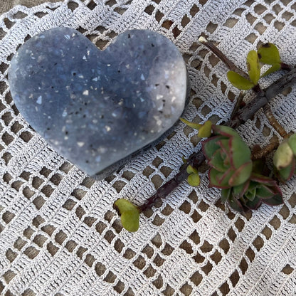 Druzy Agate Heart