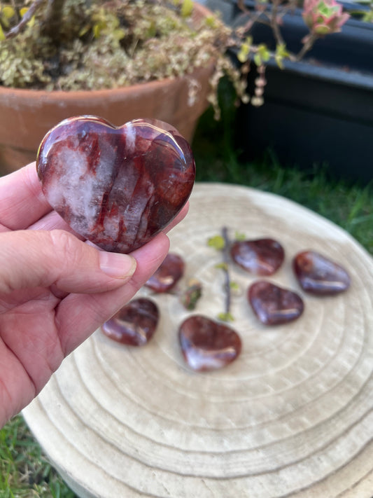 Fire Quartz hearts