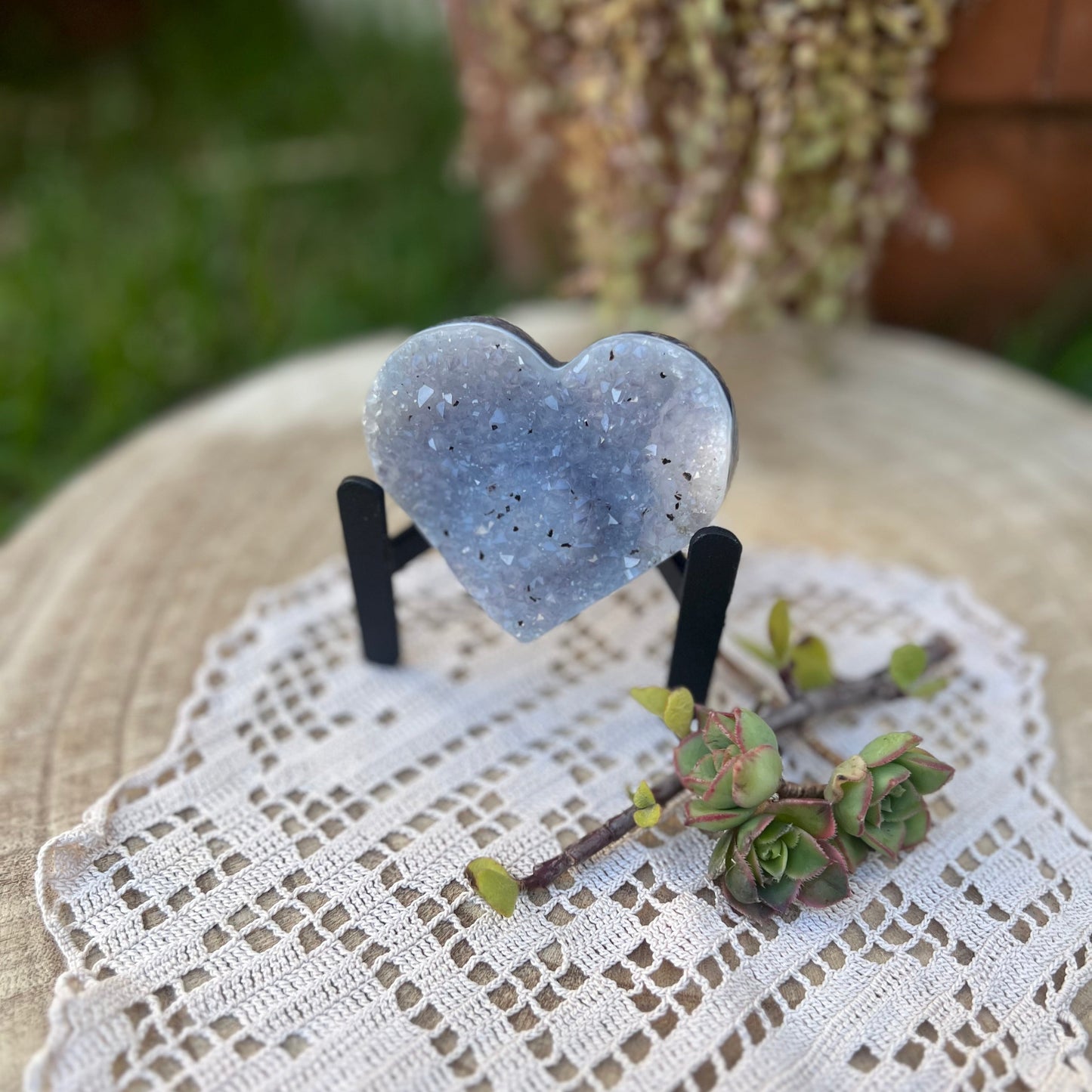 Druzy Agate Heart