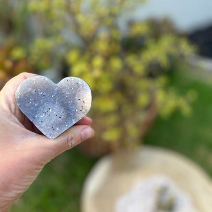 Druzy Agate Heart