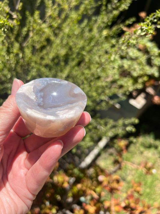 Flower Agate trinket bowl