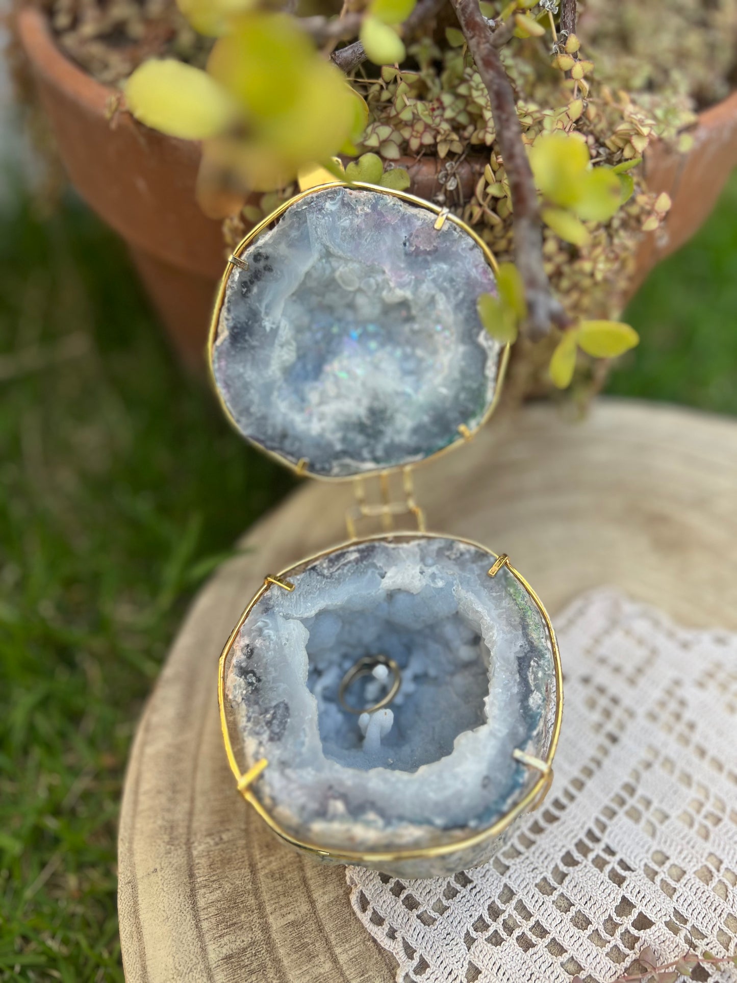 Angel Aura Agate Jewellery box