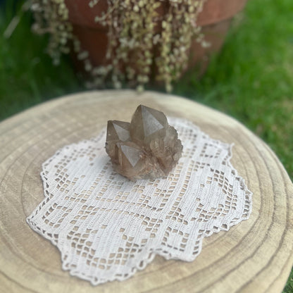 Natural raw Citrine cluster