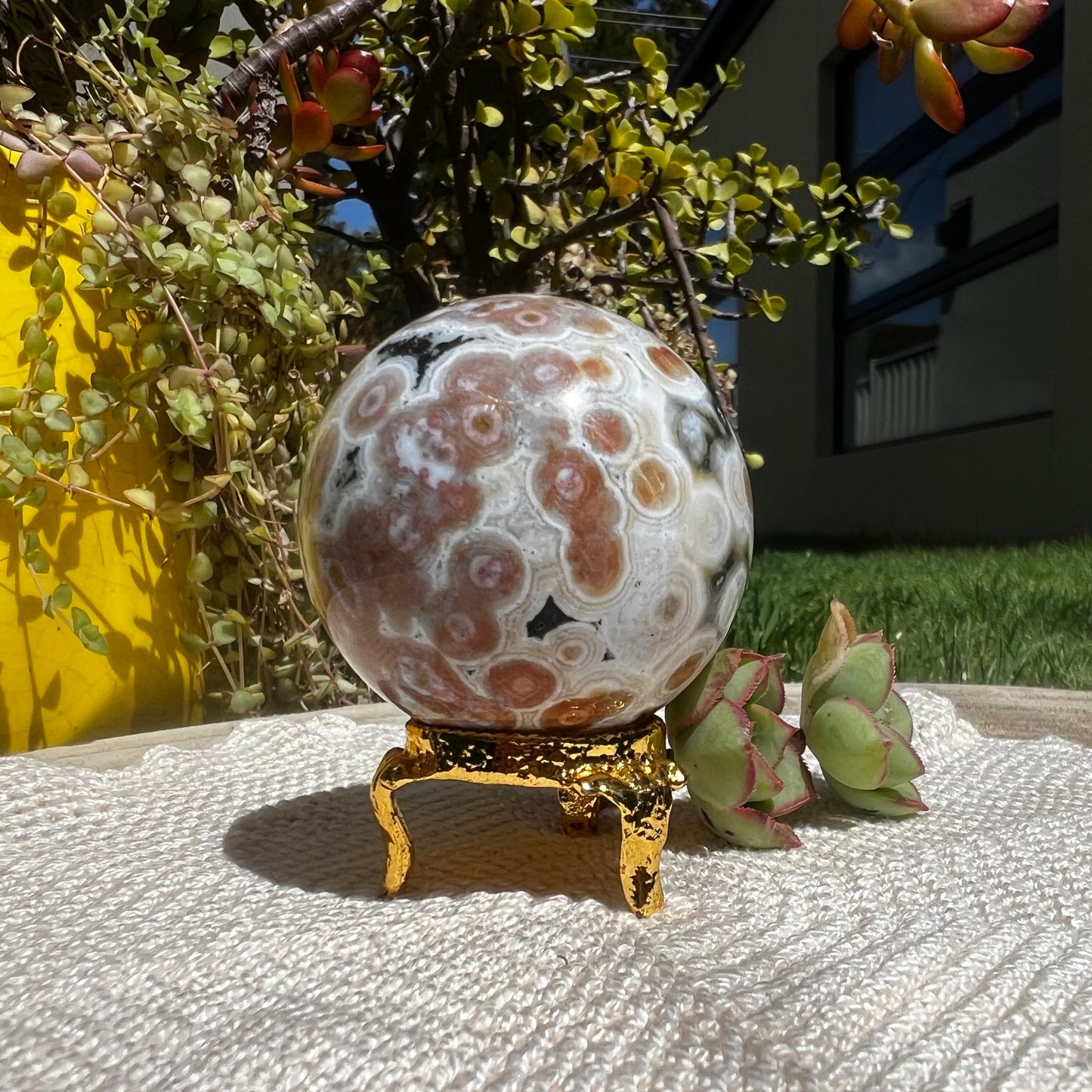 8th Vein Ocean Jasper sphere