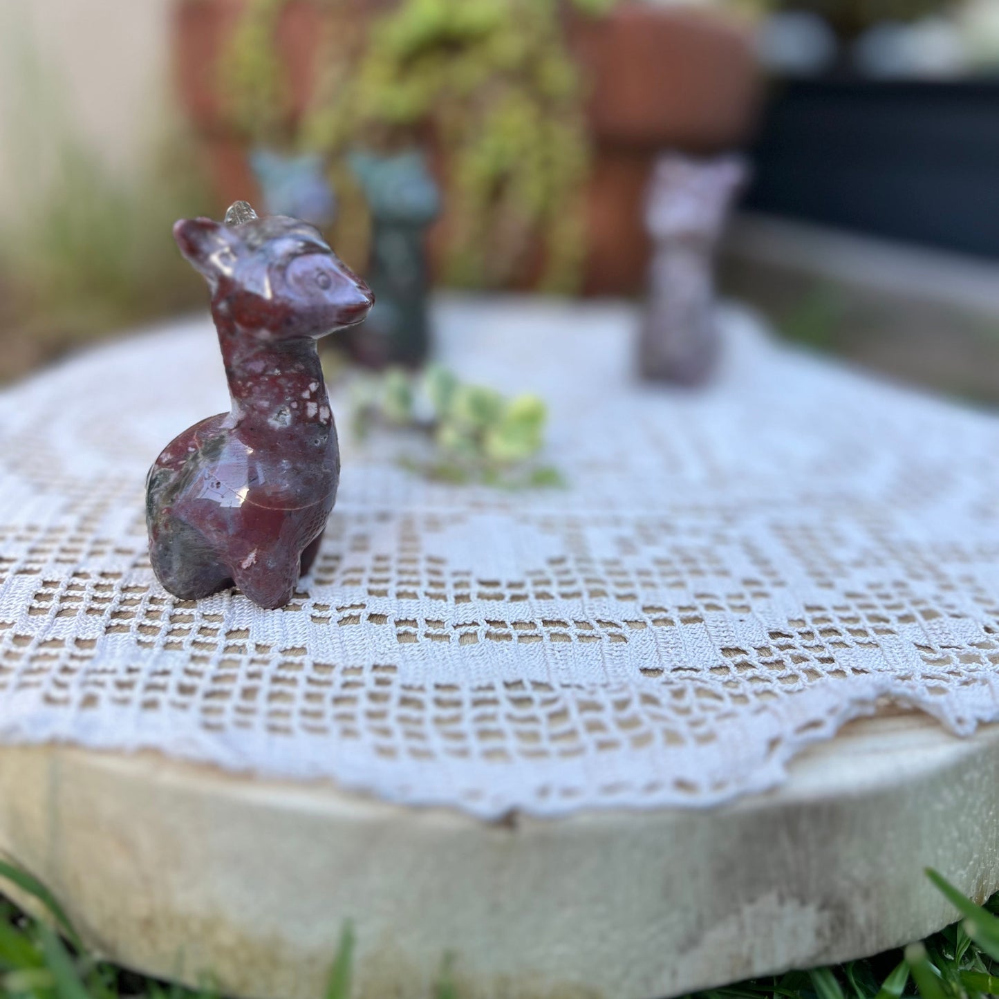 Ocean Jasper Lama carving