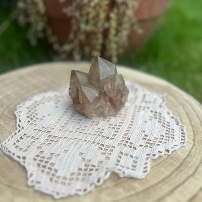 Natural raw Citrine cluster
