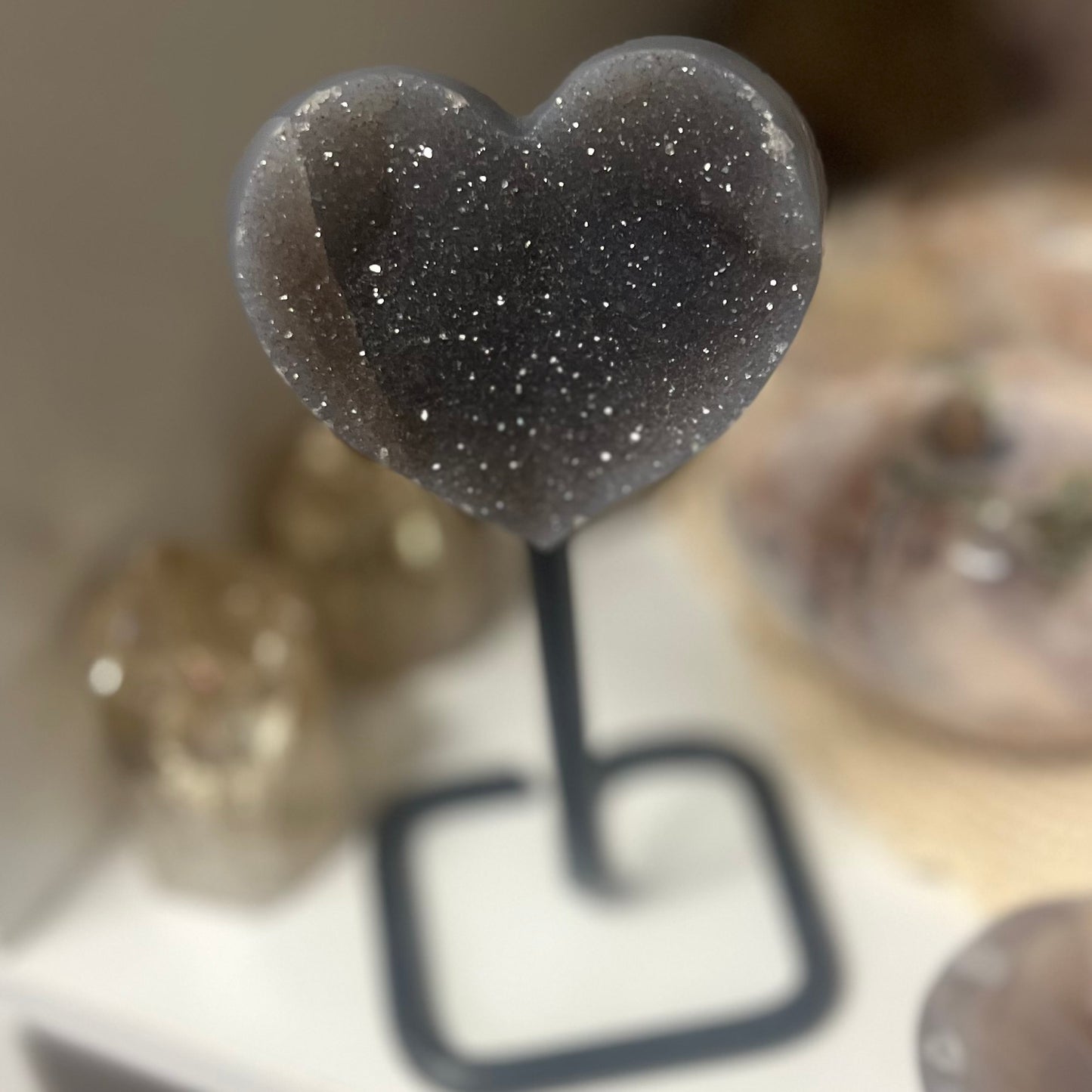 Druzy Agate Heart