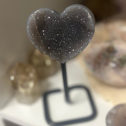 Druzy Agate Heart