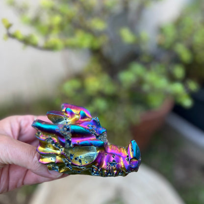 ‘Cosmic Henry’ The rainbow aura quartz dragon carving