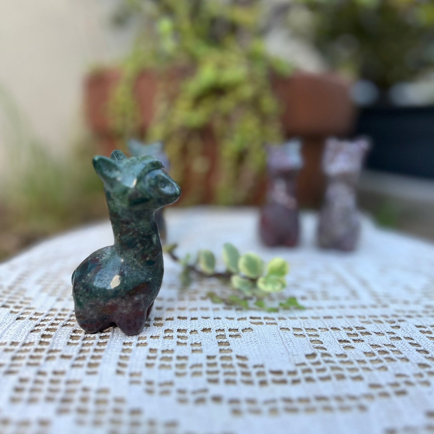 Ocean Jasper Lama carving