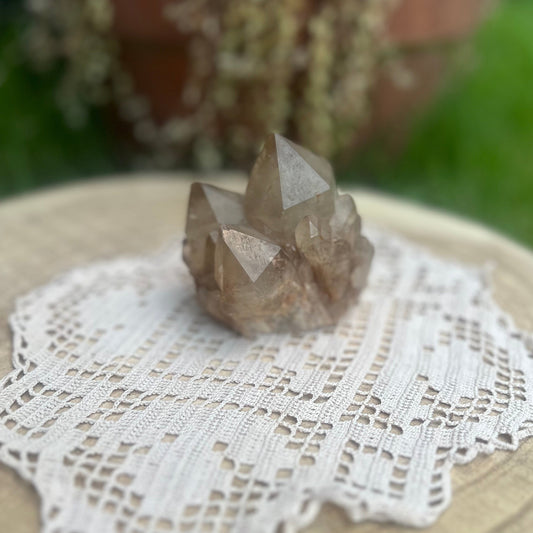 Natural raw Citrine cluster
