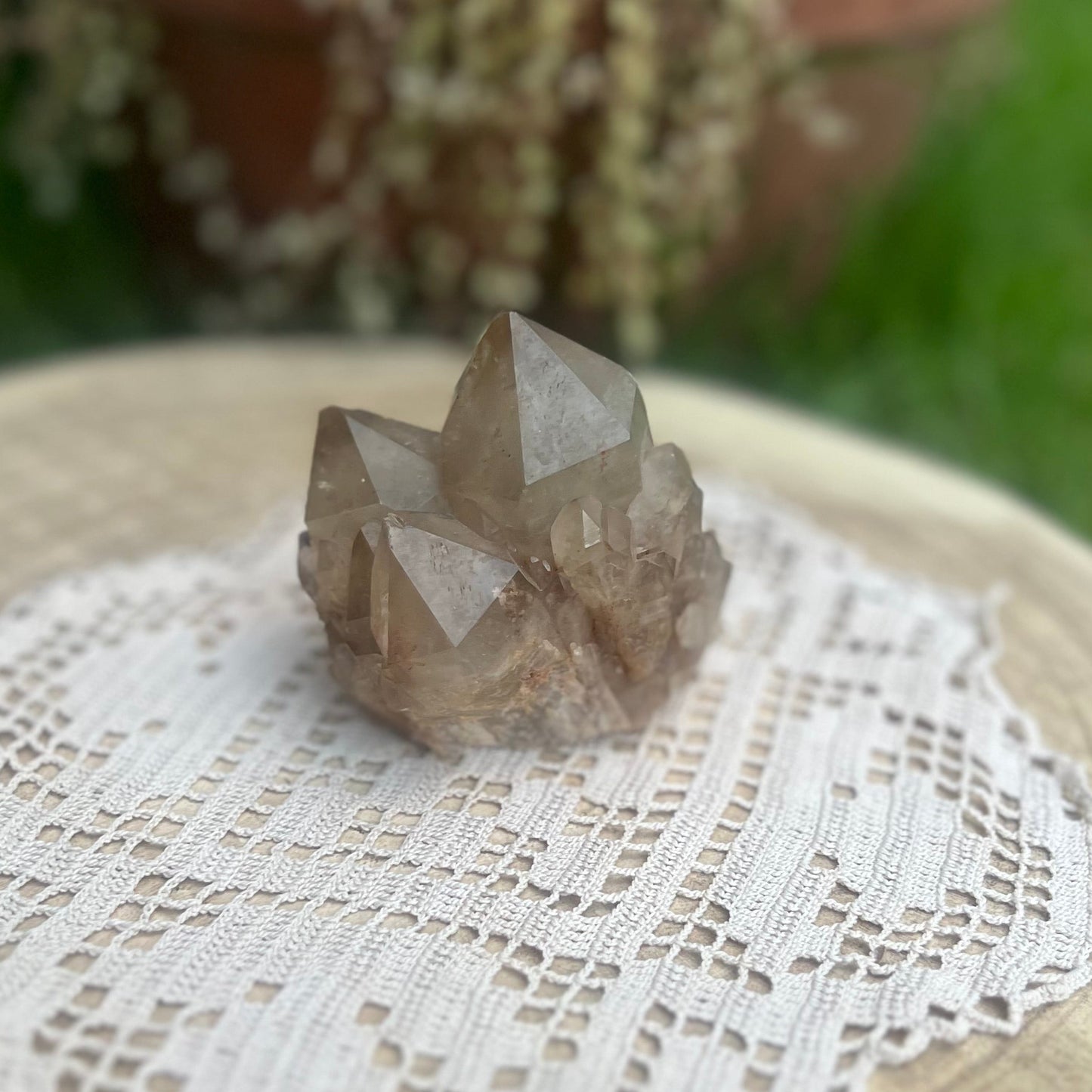 Natural raw Citrine cluster