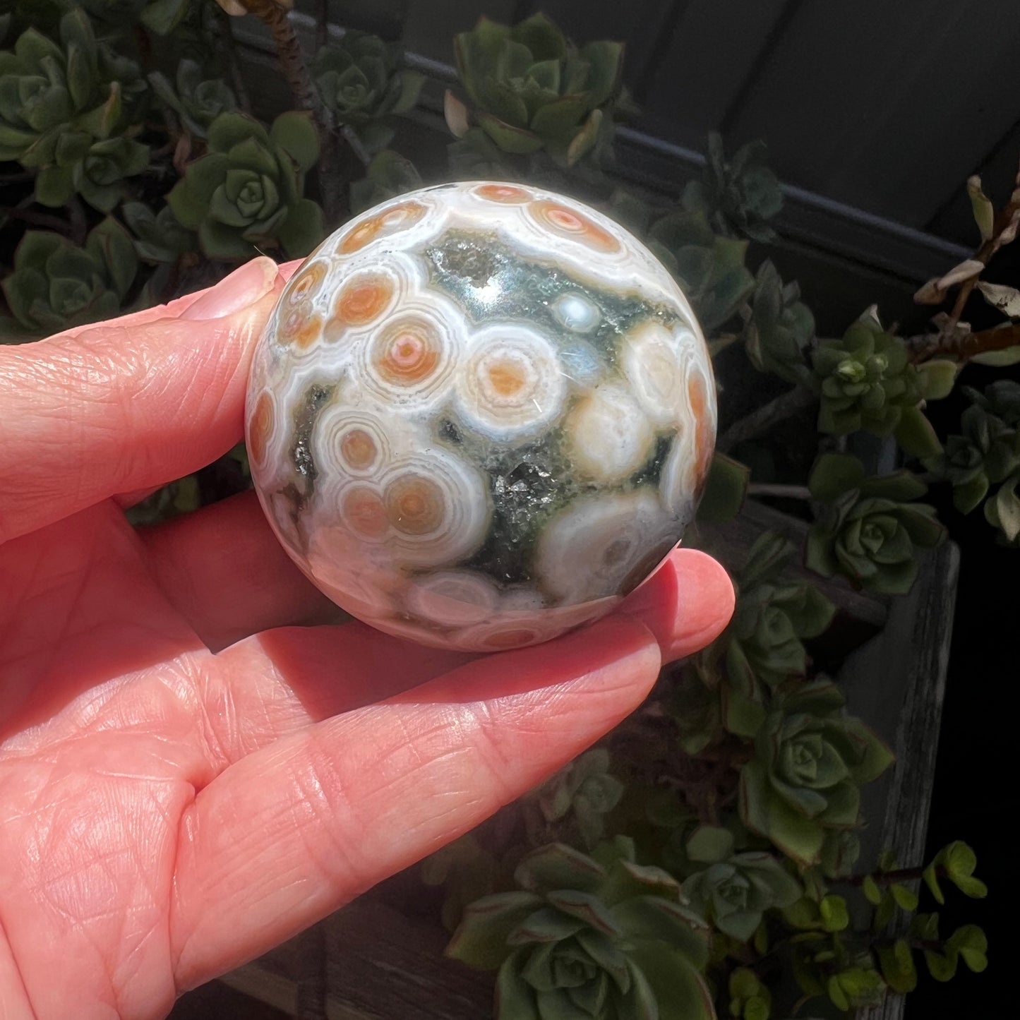 8th Vein Ocean Jasper sphere
