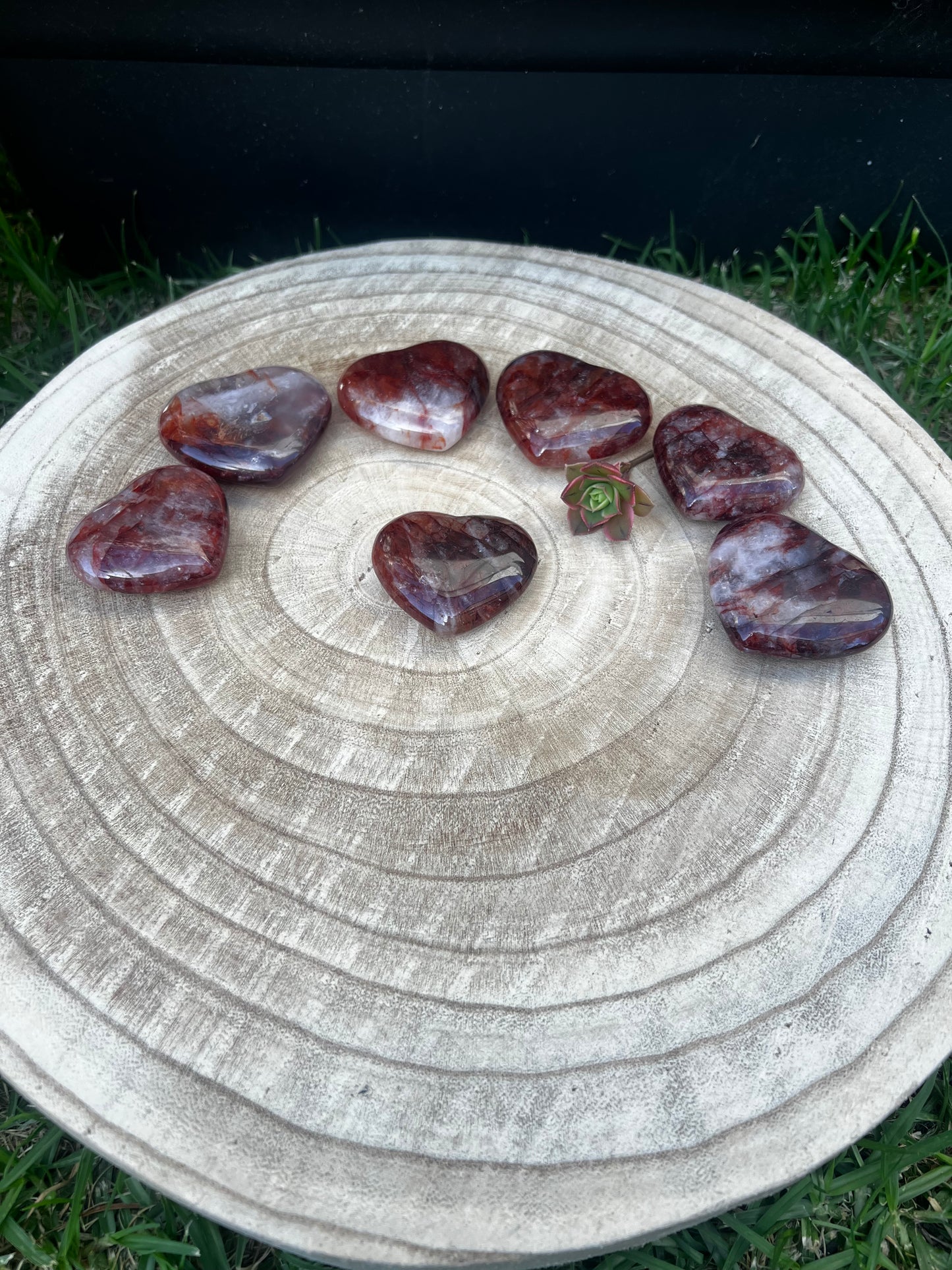 Fire Quartz hearts