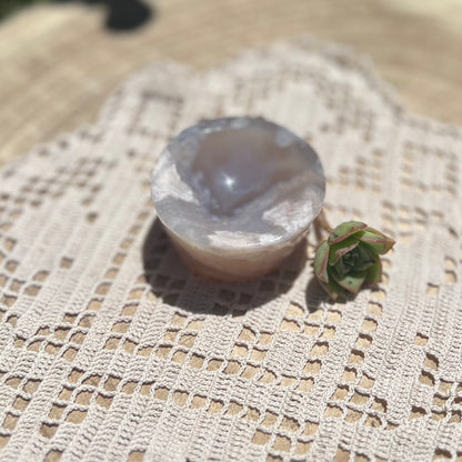 Flower Agate trinket bowl