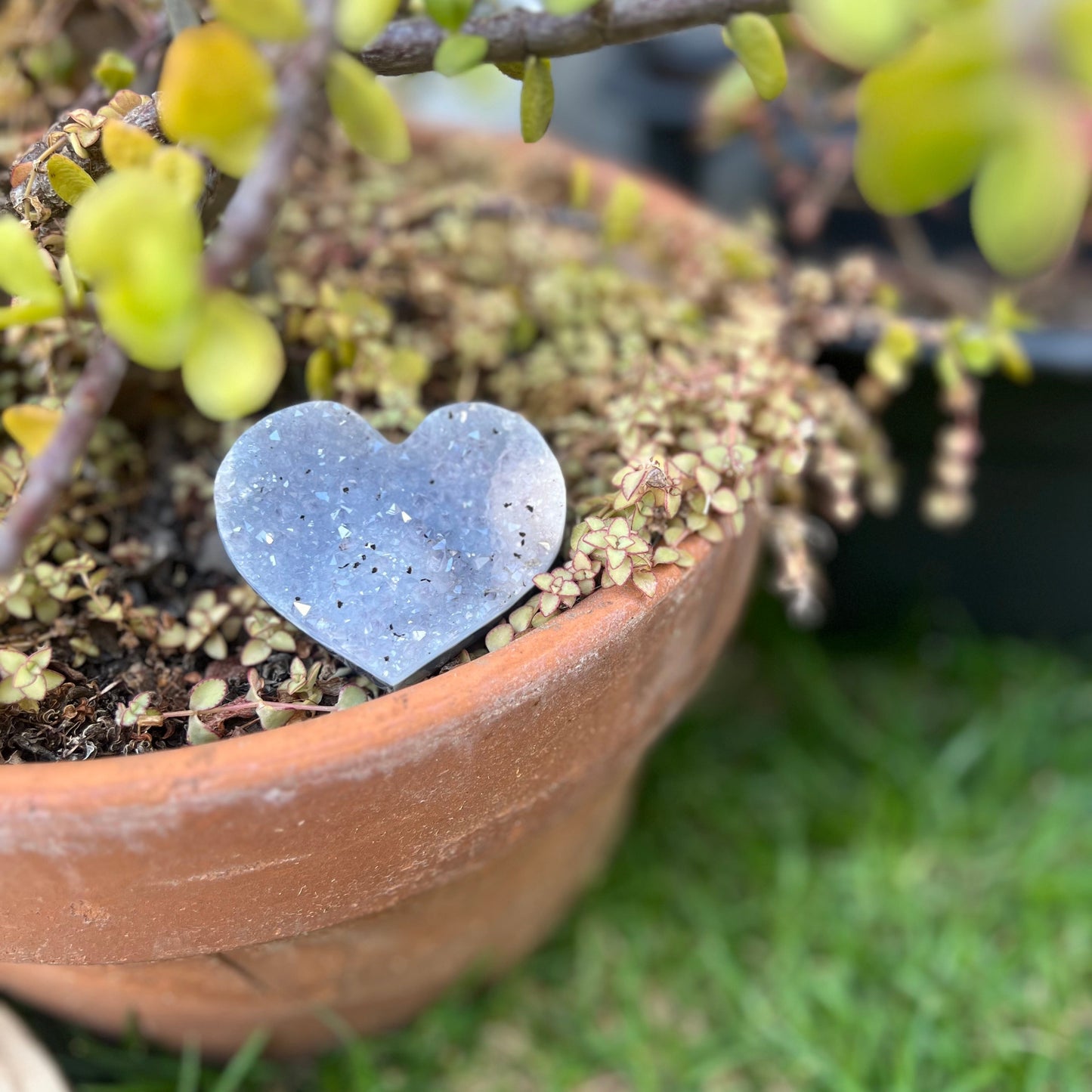 Druzy Agate Heart