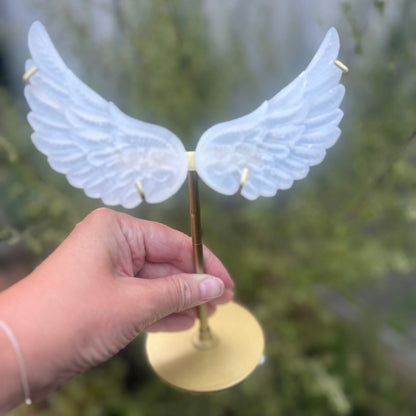 Selenite Angel Wings
