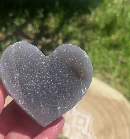Druzy Agate Heart